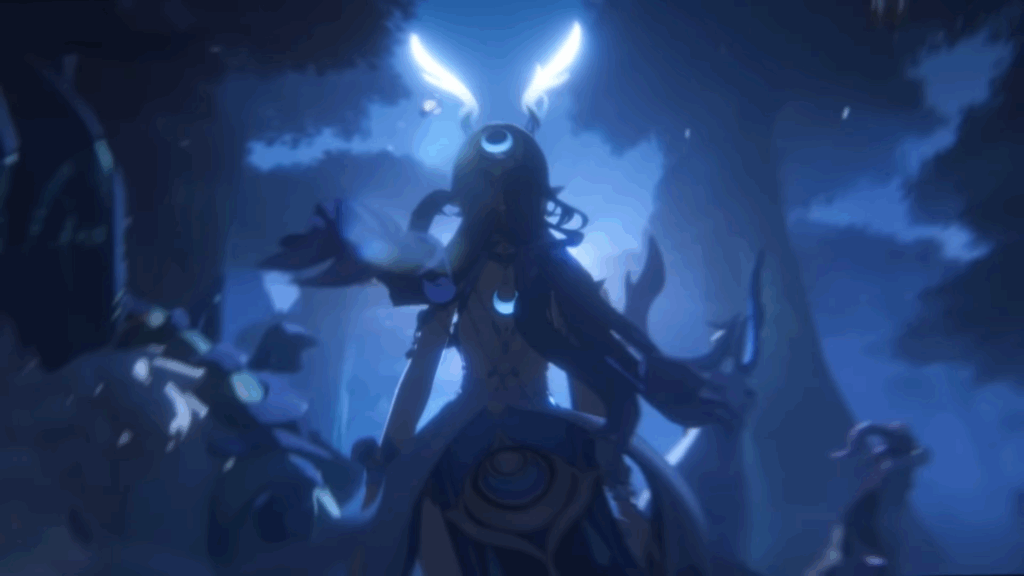 Lauma in a still from a Genshin Impact trailer.