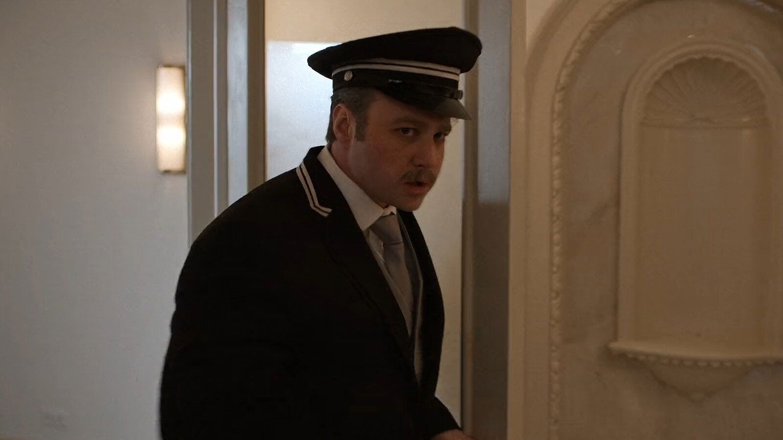 Lester in a moustache in Hulu's Only Murders in the Building Season 5, Episode 2