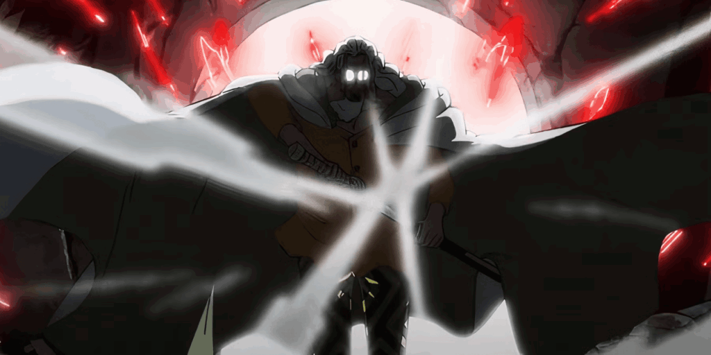 Silvers Rayleigh uses Conqueror's Haki against Blackbeard in One Piece. 