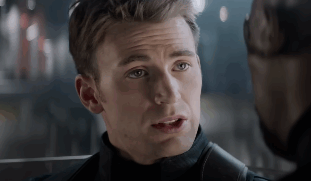 Chris Evans' Captain America talking to Nick Fury. 