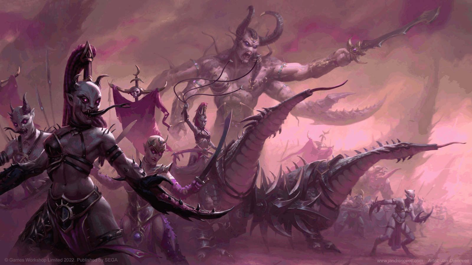 The Daemons of Slaanesh Artwork.
