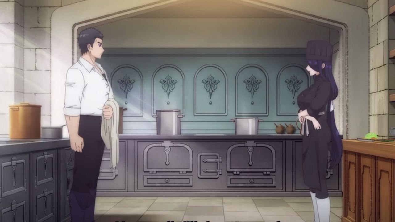 Dennis talking to Jeanne in Welcome to the Outcast's Restaurant