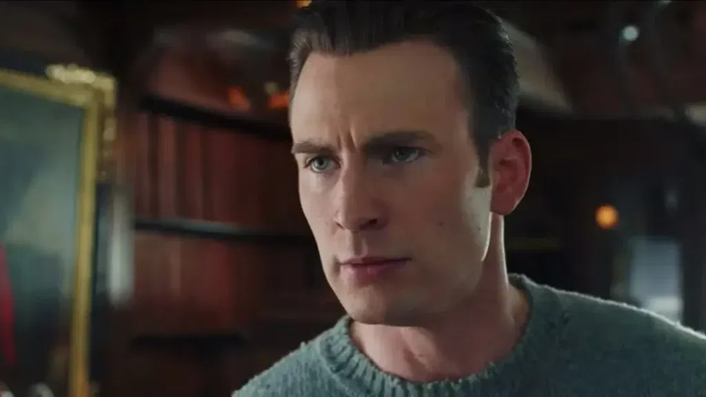 Chris Evans in a still from Knives Out
