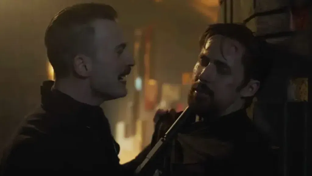 Chris Evans and Ryan Gosling in a still from The Gray Man