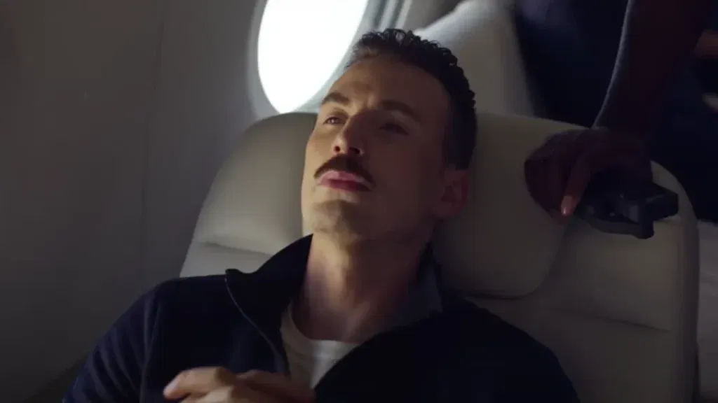 Chris Evans in a still from The Gray Man
