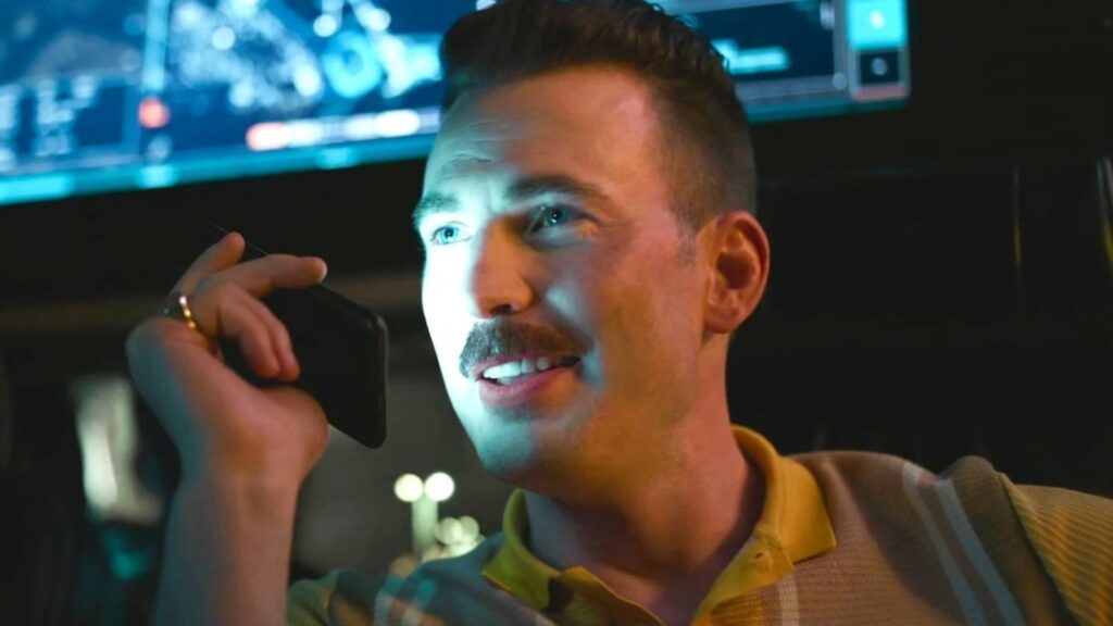 Chris Evans in a still from The Gray Man