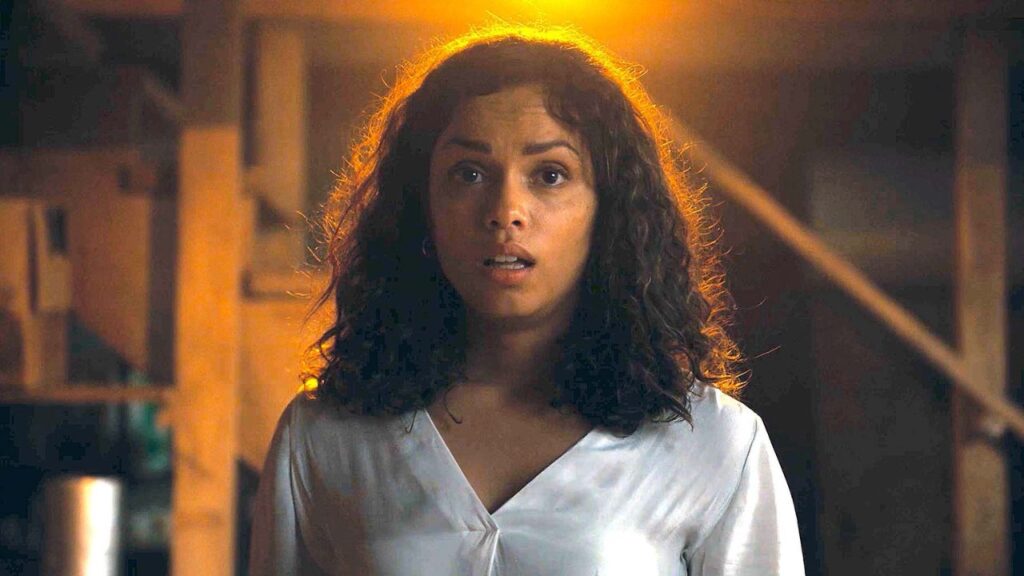 Georgina Campbell as Tess in a scene from Barbarian