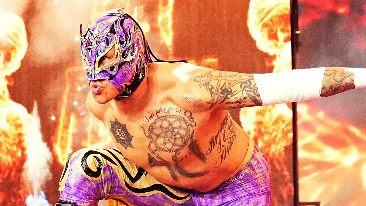 Rey Fenix entering the ring. 