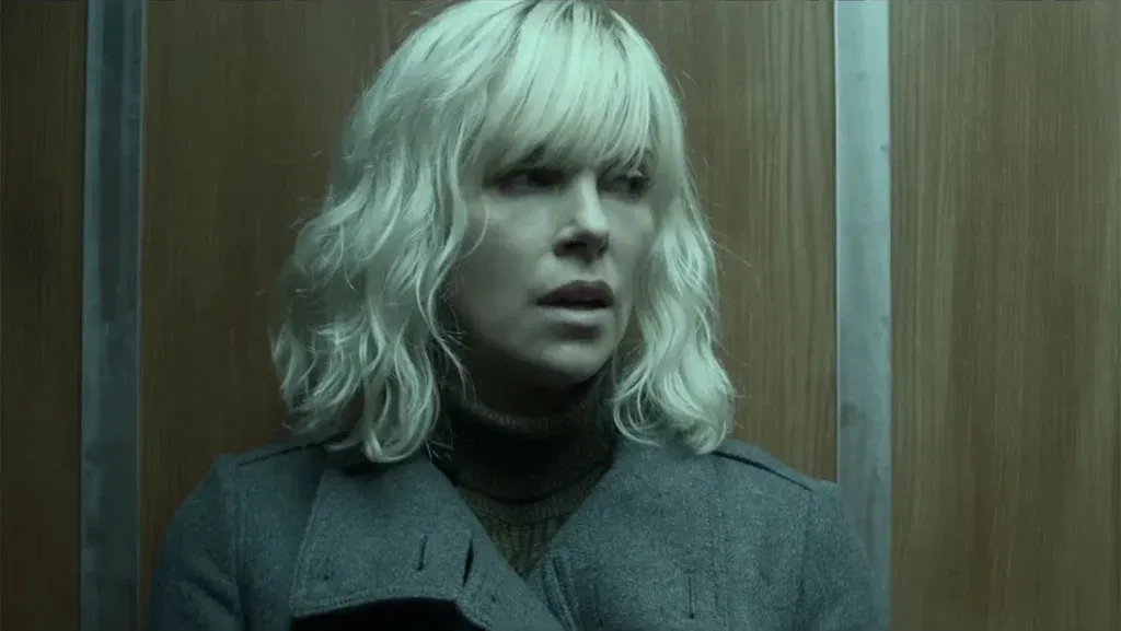 Charlize Theron in an elevator