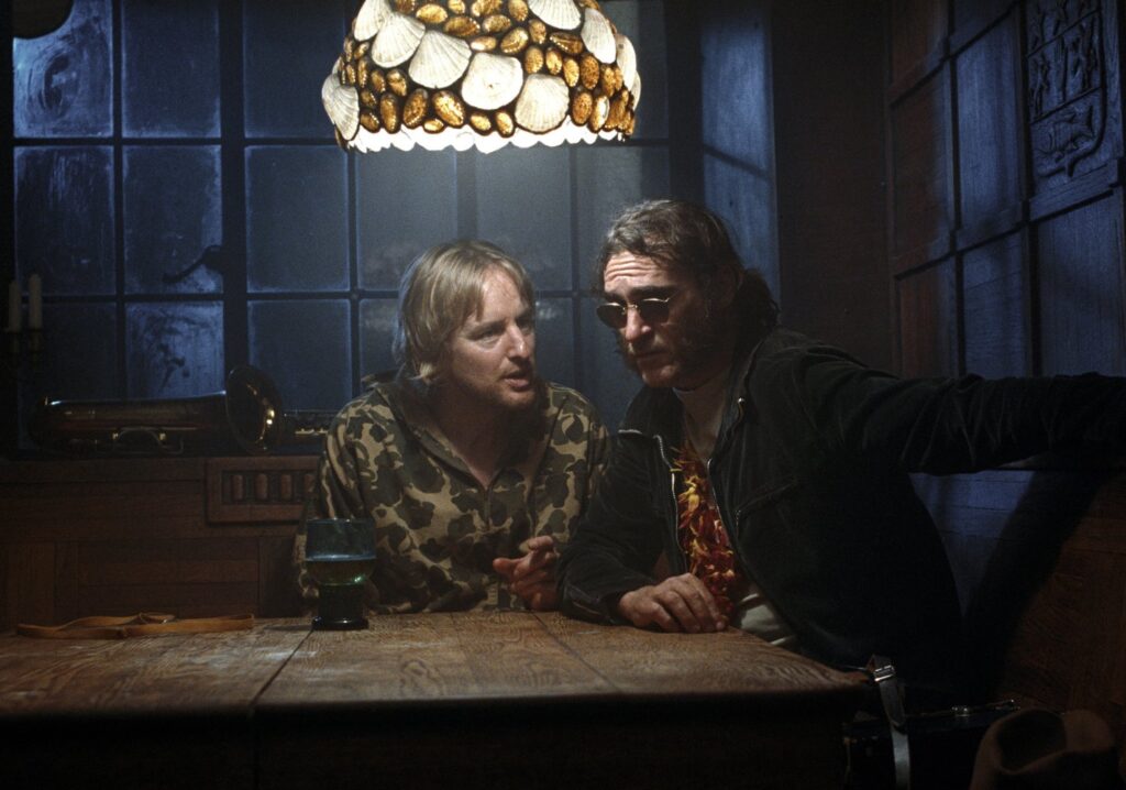 A still from Inherent Vice (2014), starring Joaquin Phoenix and Owen Wilson.