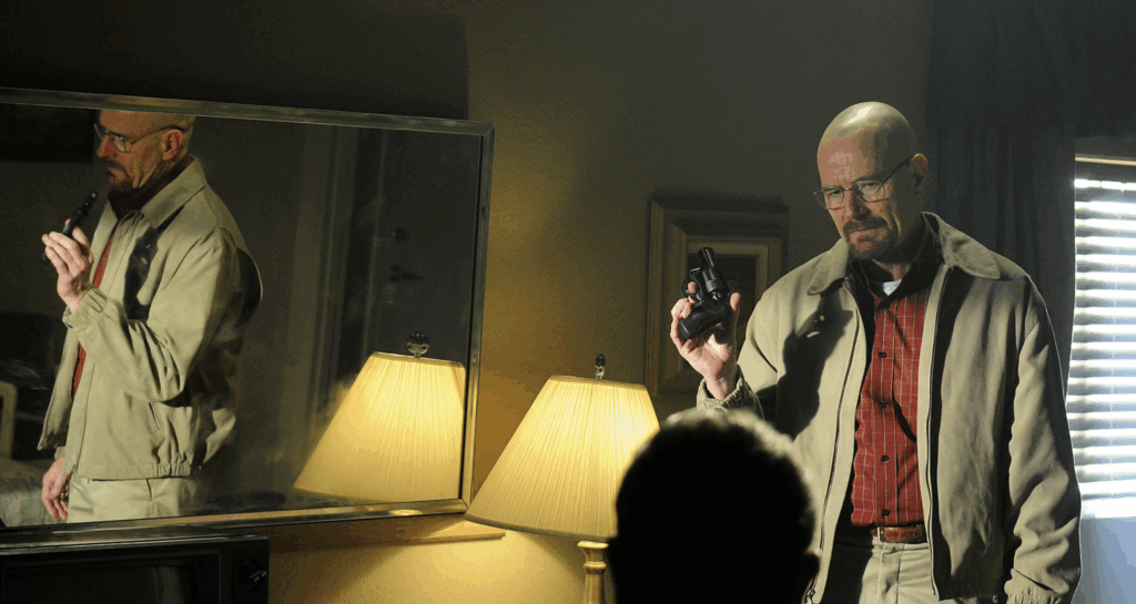 walter holding a revolver