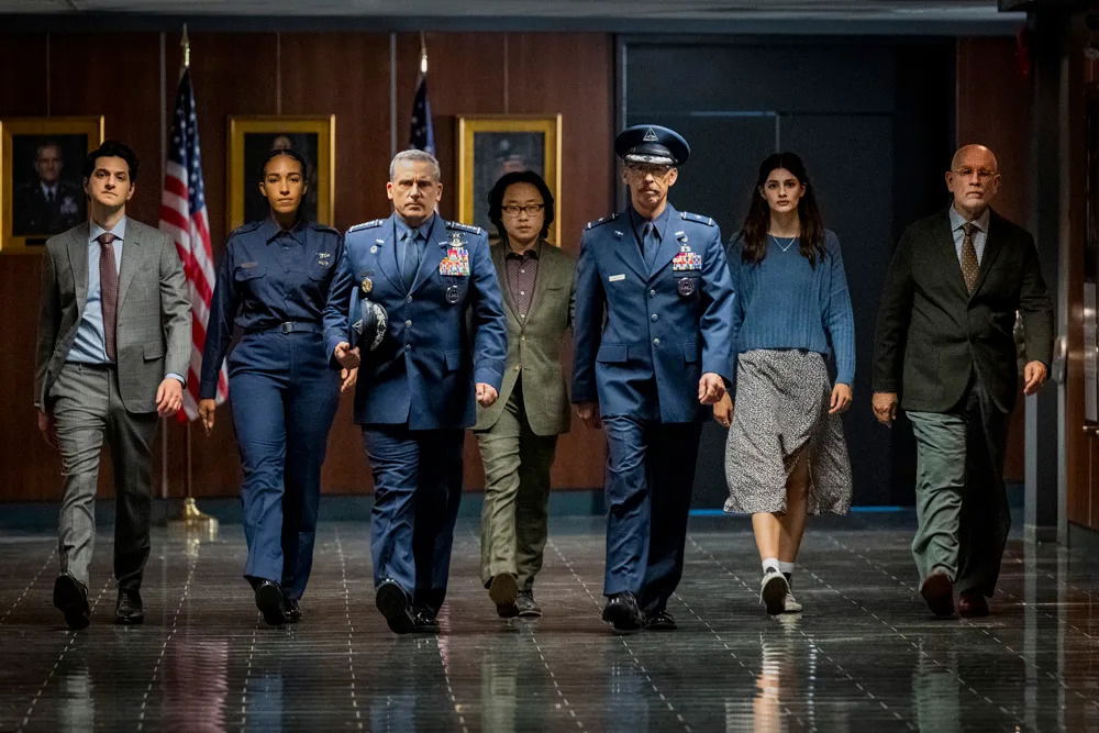 A still from Greg Daniels' Netflix comedy, Space Force Season 2.