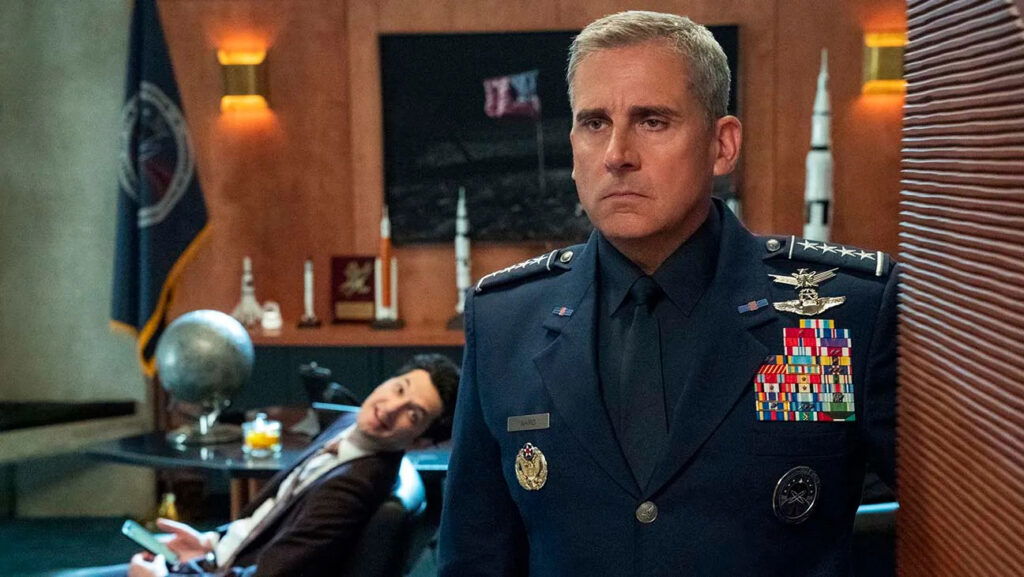 Steve Carell in Space Force.
