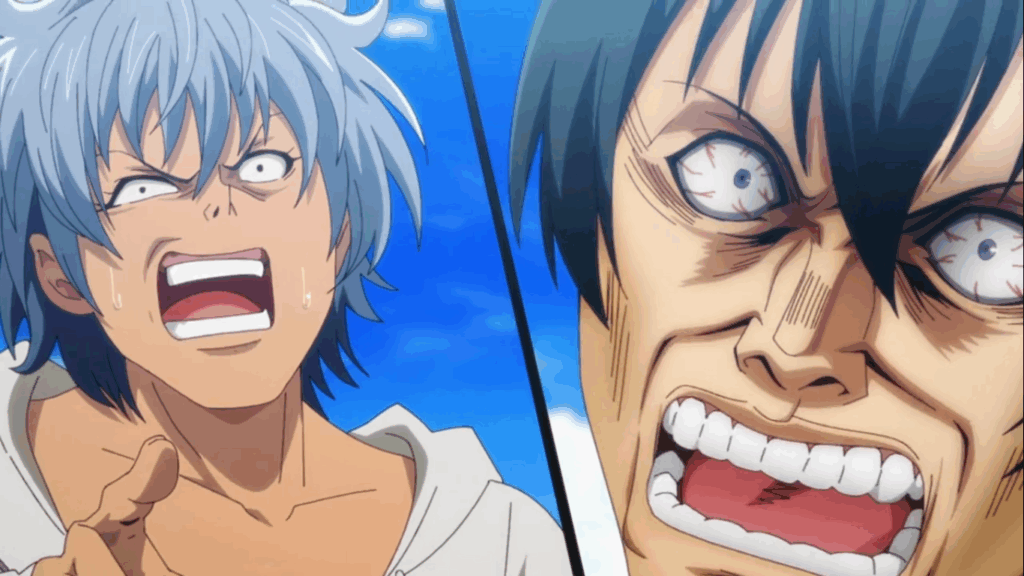 iori and the new guy in a stil from grand blue season 2