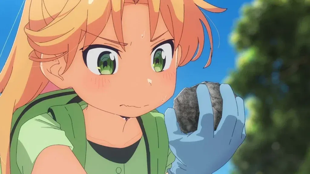 Ruri analyzing a mineral from Ruri Rocks. 