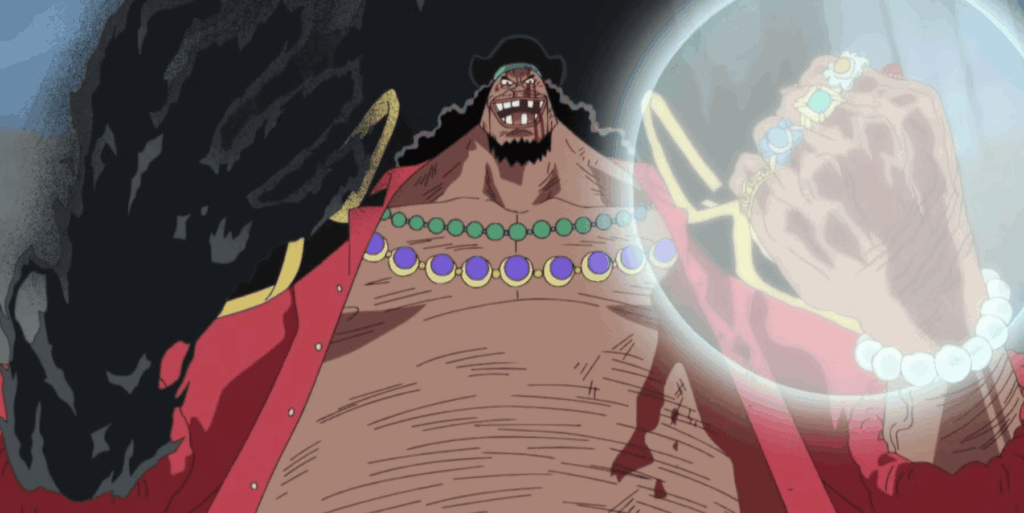 Blackbeard wielding both powers in One Piece. 