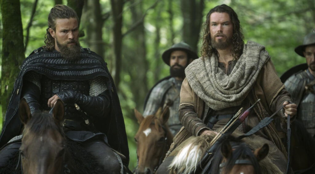 Leo Suter and Sam Corlett in Vikings: Valhalla