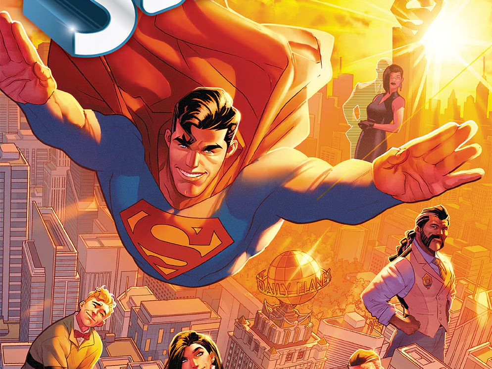 Superman on the cover page 