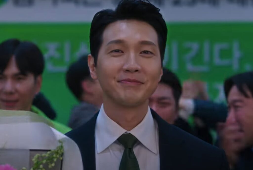 A man holding flowers