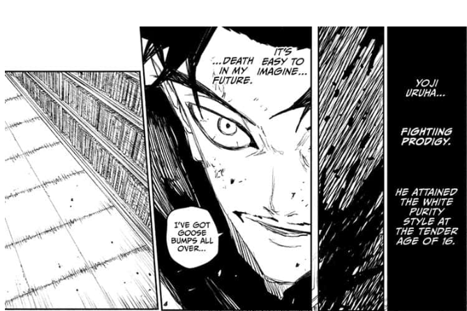 Uruha during an action scene from Kagurabachi Chapter 92.