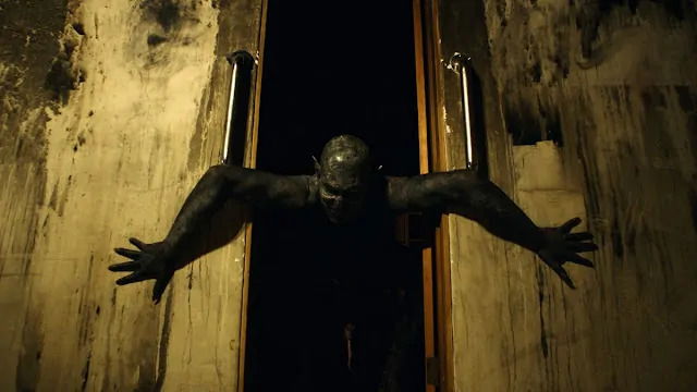 A still from Peter Tsigardis' 2025 demonic horror, Traumatika.
