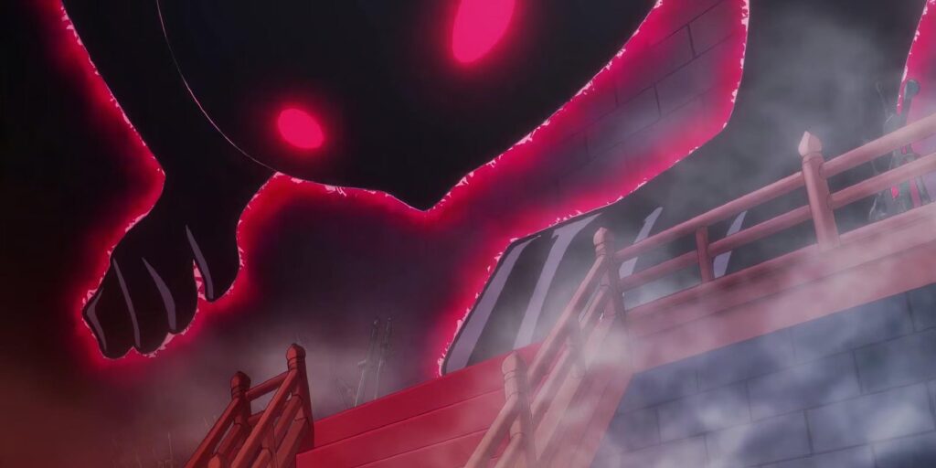 Imu transforms and attacks Sabo and Cobra in One Piece.