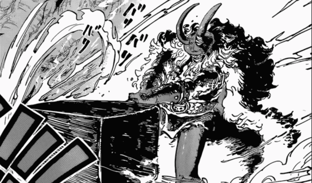 Loki strikes the Adam Tree in One Piece.