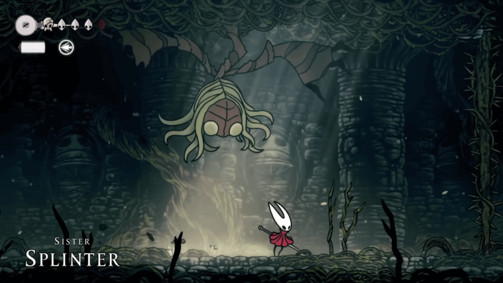 In-game image of Sister Splinter in Hollow Knight: Silksong