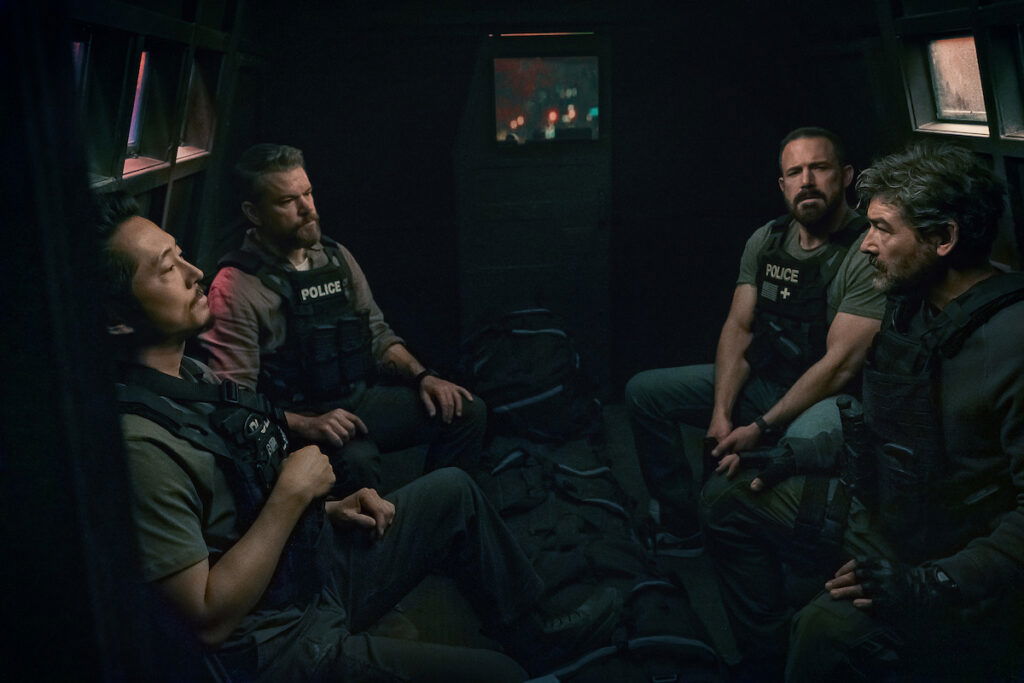 The Rip (2026) feauring Matt Damon, Steven Yeun, Ben Affleck, and Kyle Chandler.