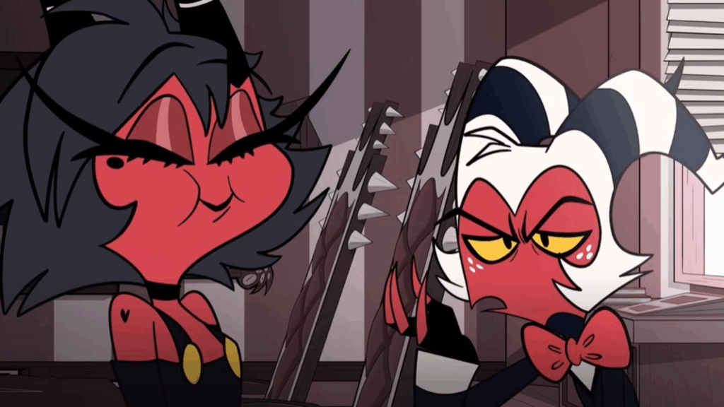 A still from the original Helluva Boss pilot