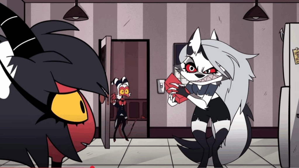 A still from the original Helluva Boss pilot