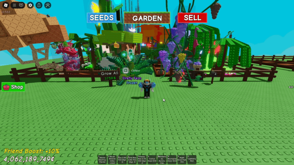 In-game image from Grow a Garden