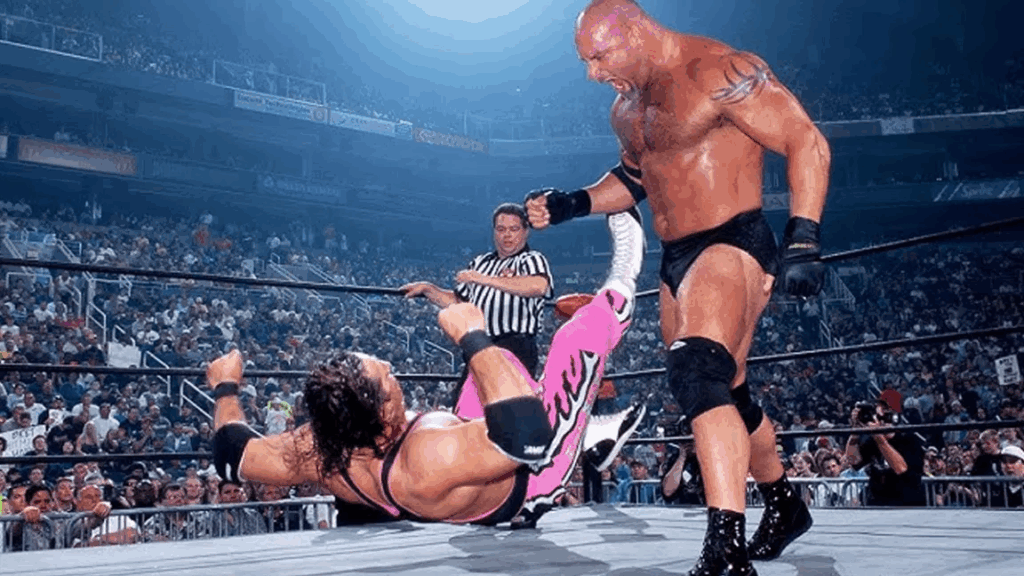 Goldberg vs. Bret Hart at the 1999 WCW Starrcade