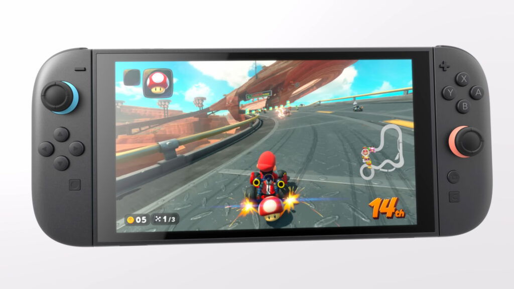 An image showing gameplay of Mario Kart on Nintendo Switch 2.