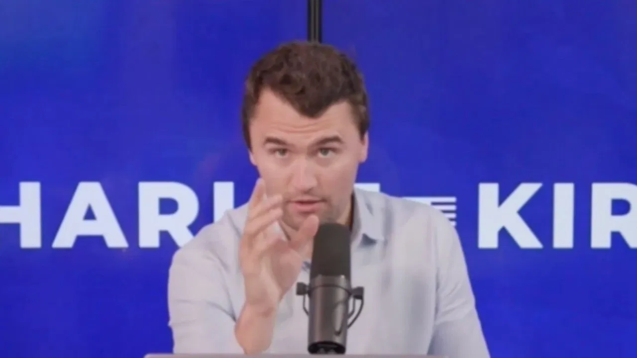 Charlie Kirk on his talk show