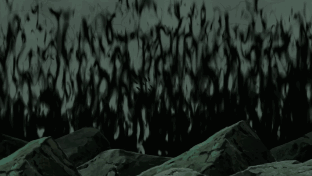 Amaterasu's black flames in Naruto. 