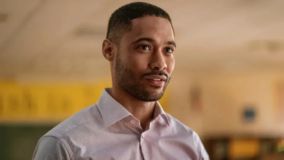 Evan's crush Harry in a still from English Teacher