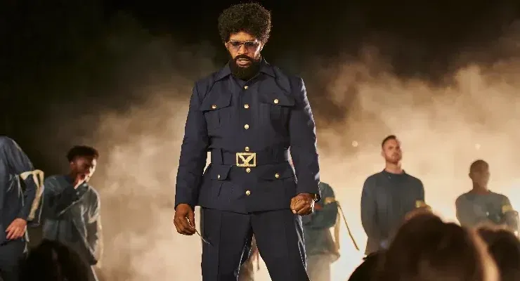 A man looks menacing