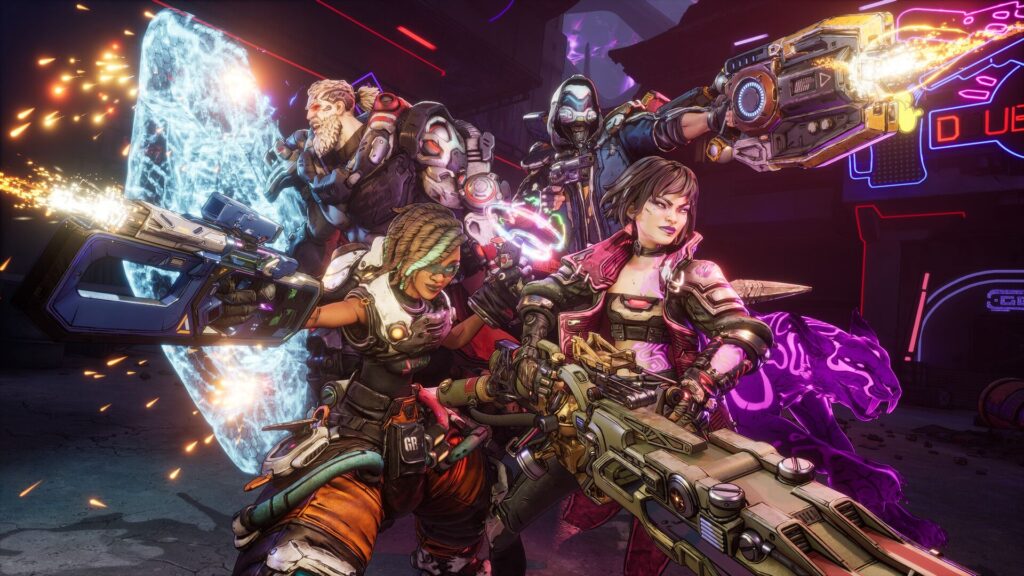 Borderlands 4 screenshot featuring the Vault Hunters.