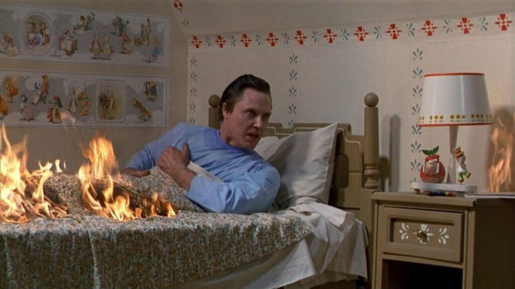 A man whose blanket is one fire in The Dead Zone