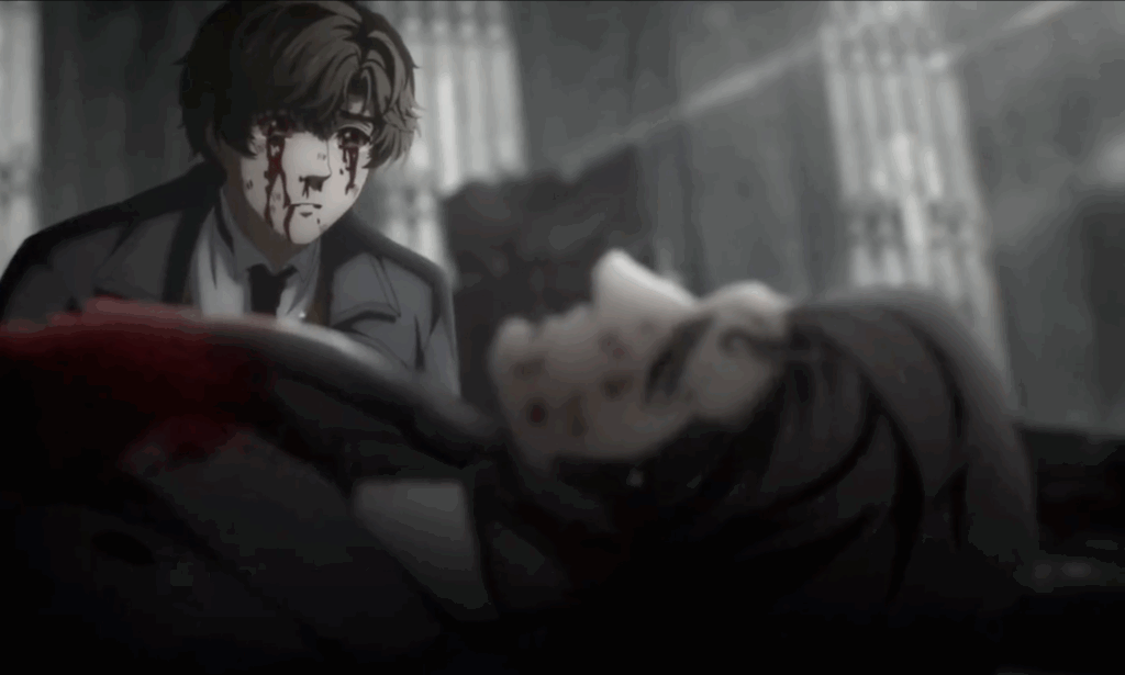 Klein crawls to Dunn's body in Lord of Mysteries. 