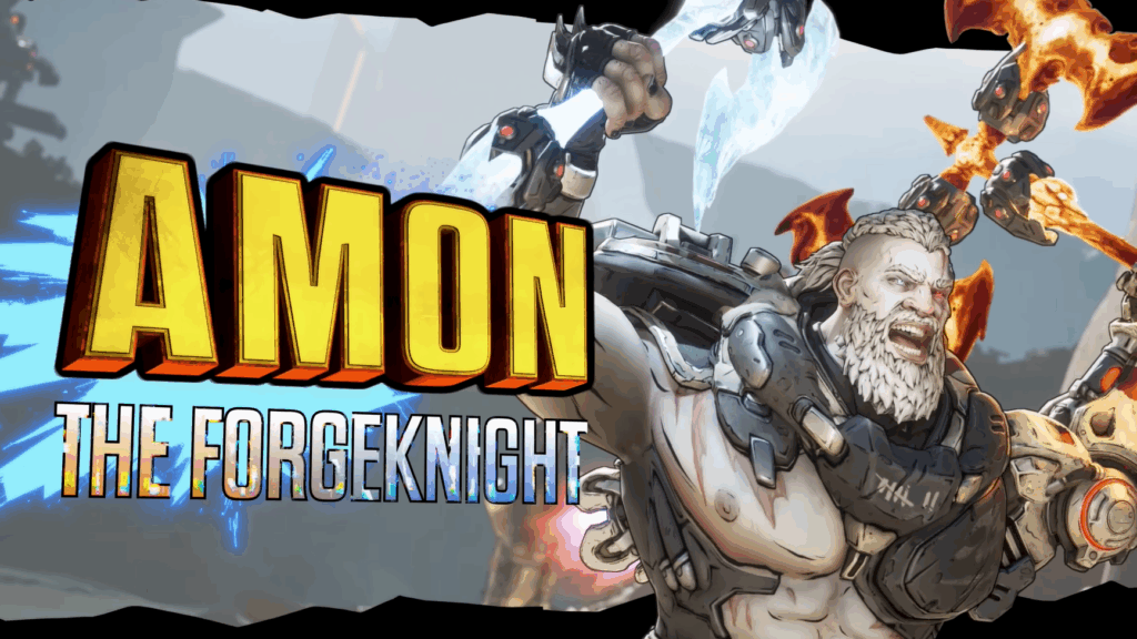 Borderlands 4 screenshot featuring Amon the Forgeknight.