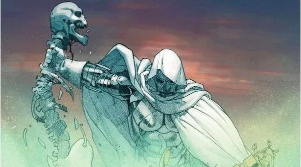 Doctor Doom pulls out Ultron's skeleton