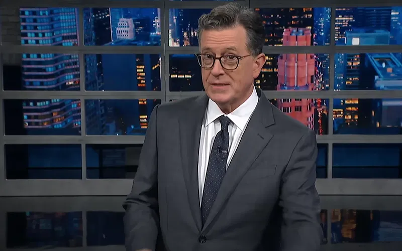 Stephen Colbert on his talkshow