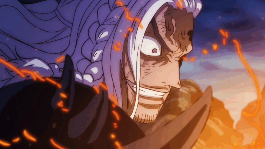 A close up of King in One Piece.