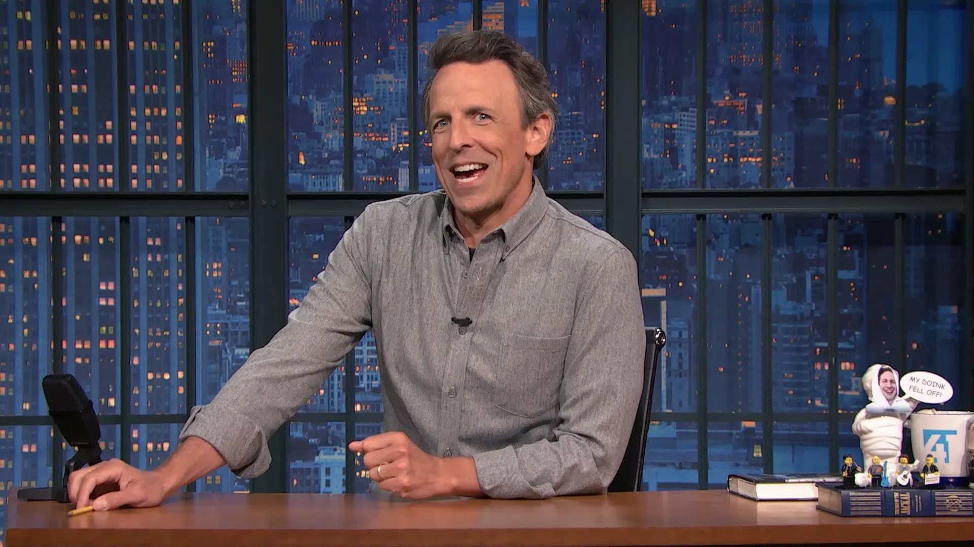 Seth Meyers doing his monologue for Wednesday, September 17.