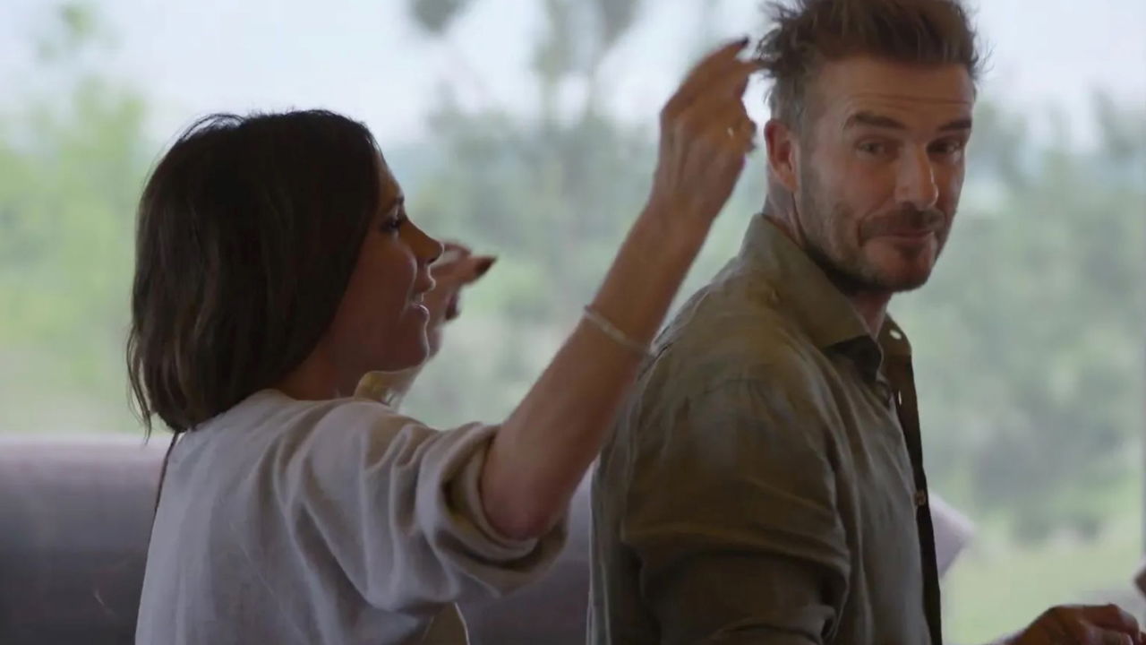 Victoria Beckham and David Beckham in Netflix's Victoria Beckham Docuseries