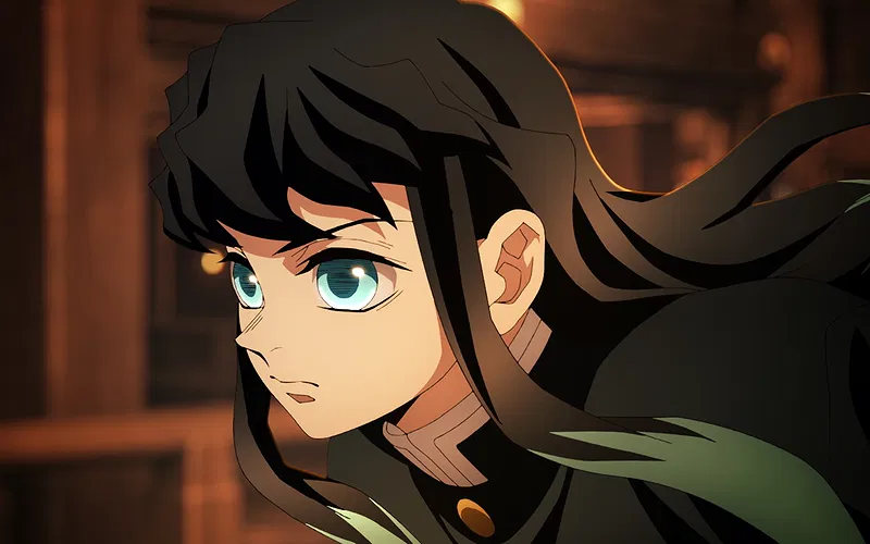 Muichiro running through the castle in Demon Slayer: Infinity Castle.