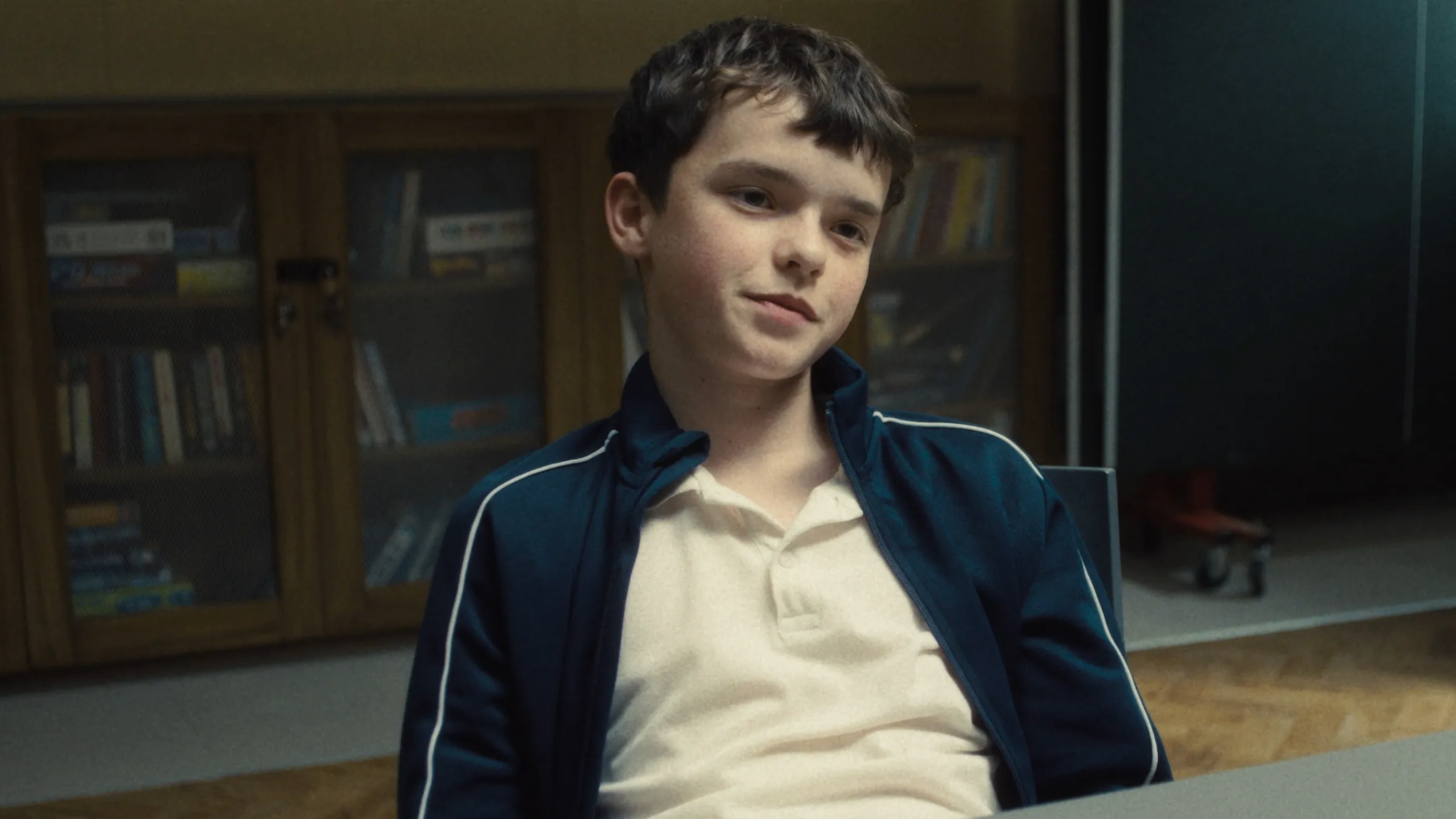 A shot of young Owen Cooper in Adolescence