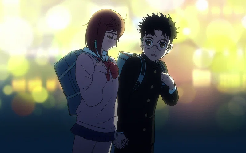 Japan Picks Detective Conan Over Spy x Family 10 Momo and Okarun hold hands in Dandadan.